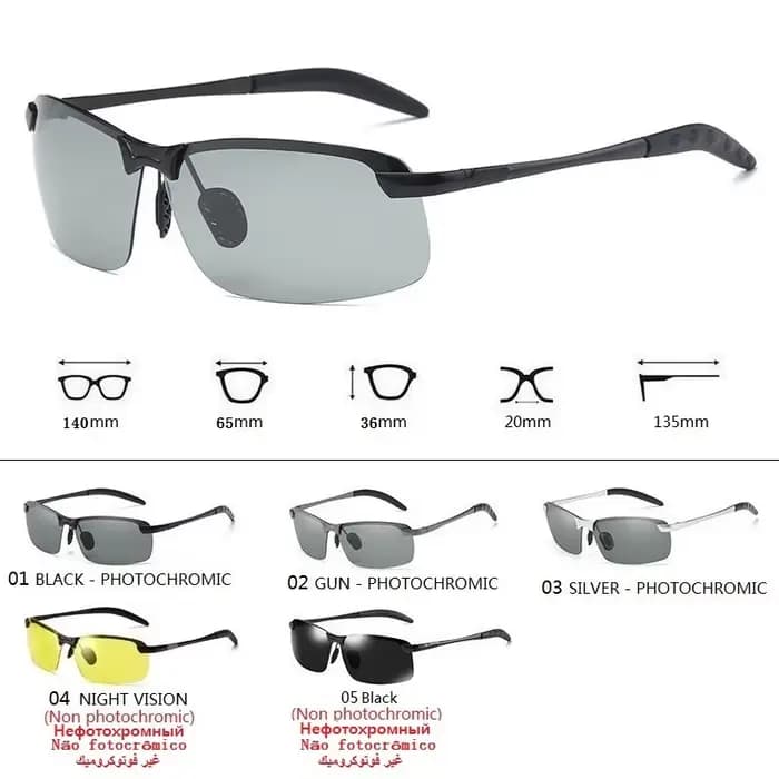 Lunettes de soleil photochromiques pour hommes