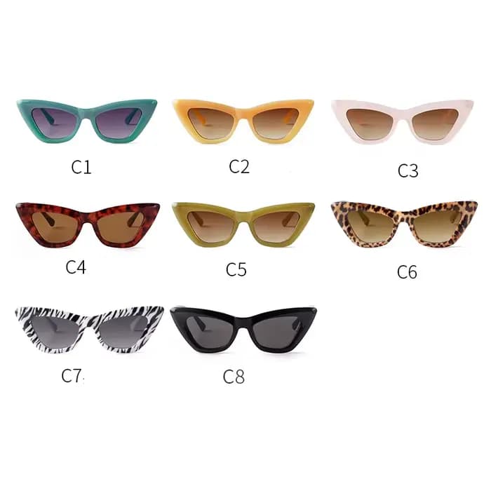 LAURINNY mignon Sexy Vintage oeil De chat lunettes De soleil femme