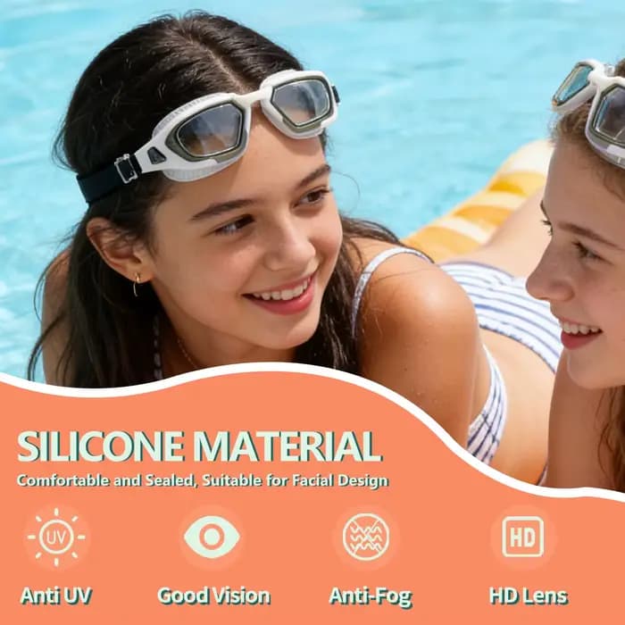 1 paire de lunettes de natation unisexes pour adultes
