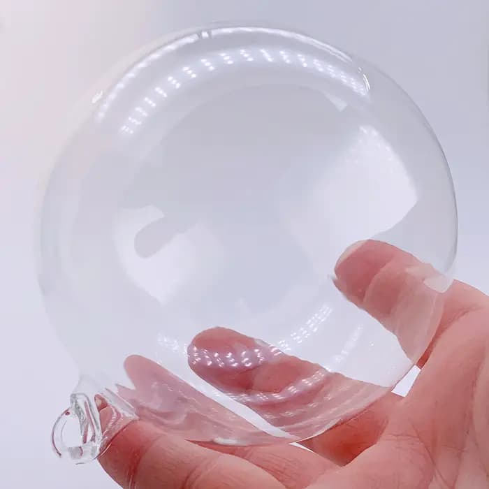 Boule de verre transparente pour sapin de Noël, ornement à peindre bricolage, 100mm, 5 pièces