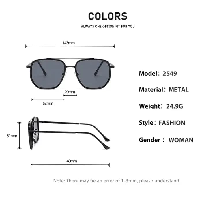 Lunettes de soleil d'aviateur classiques pour hommes