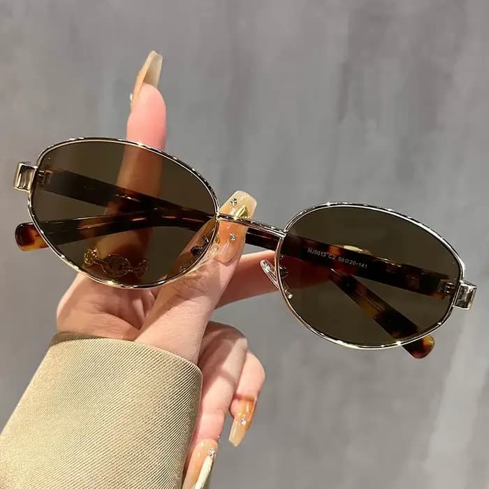 Lunettes de soleil vintage de créateur pour femmes et hommes 2026 – Monture ovale petite et tendance
