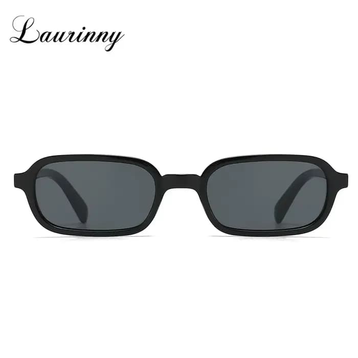 LAURINNY-Lunettes de soleil rectangulaires pour homme et femme, accessoire de marque de styliste, carrées, verres bruns, à la mode