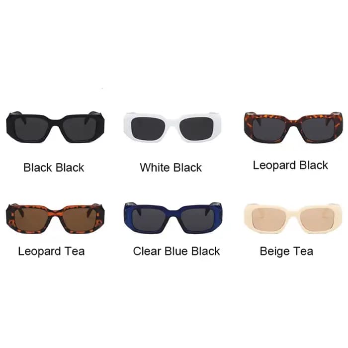 Lunettes de soleil classiques carrées blanches pour femmes