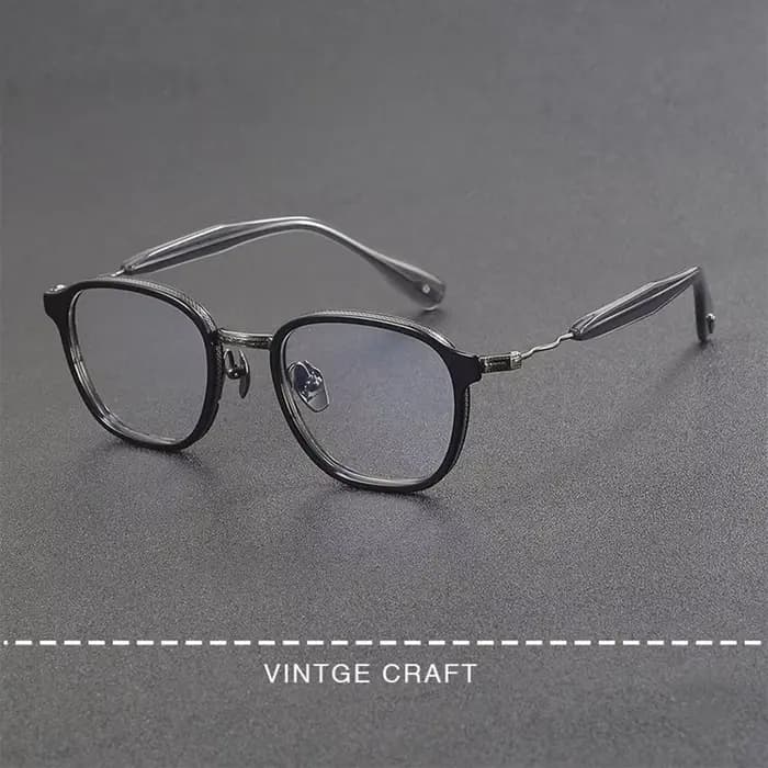 Lunettes en titane, montures ovales vintage en acétate faites à la main pour femmes et hommes