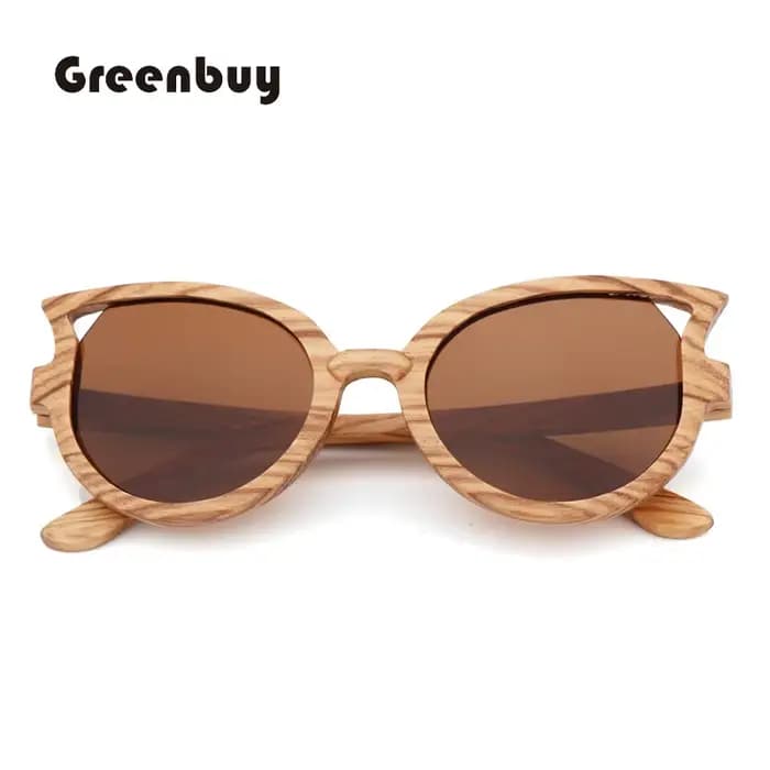 Lunettes de soleil en bois Zebra polarisées UV400