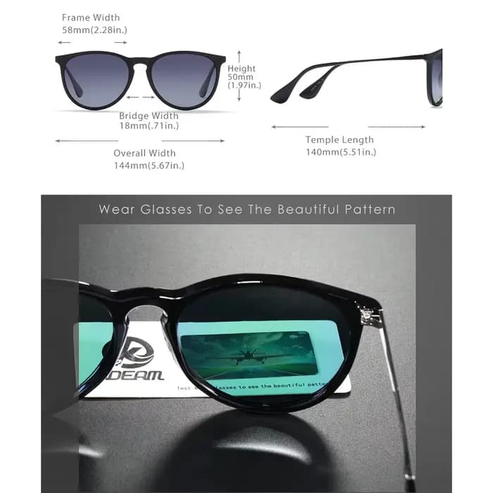 Lunettes de soleil rondes classiques pour femmes et hommes