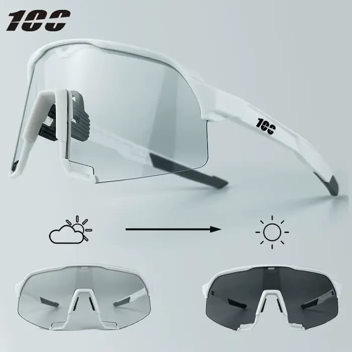 Lunettes de cyclisme photochromiques 100% pour hommes et femmes