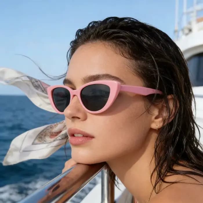 2 paires de lunettes pour femmes œil-de-chat roses