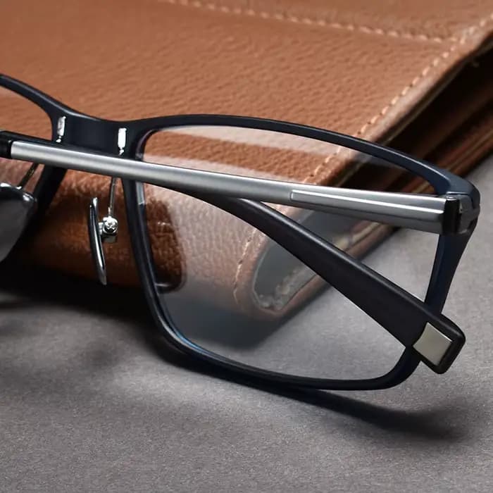 Monture de lunettes d'optique en titane pur TR90 pour hommes