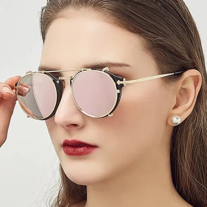 Lunettes de soleil rondes vintage pour hommes et femmes