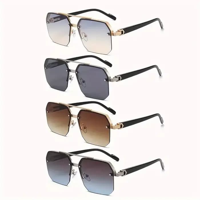 Lunettes classiques à la mode demi-monture pour hommes et femmes – Style vintage