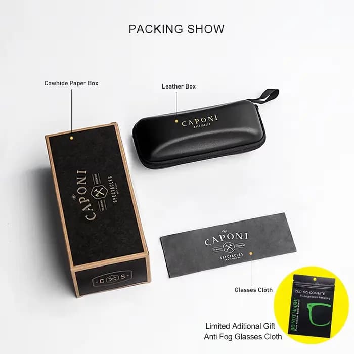 CAPONI – lunettes rétro pour hommes