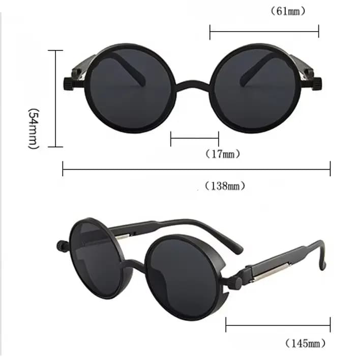 Lunettes de soleil gothiques Steampunk pour hommes et femmes