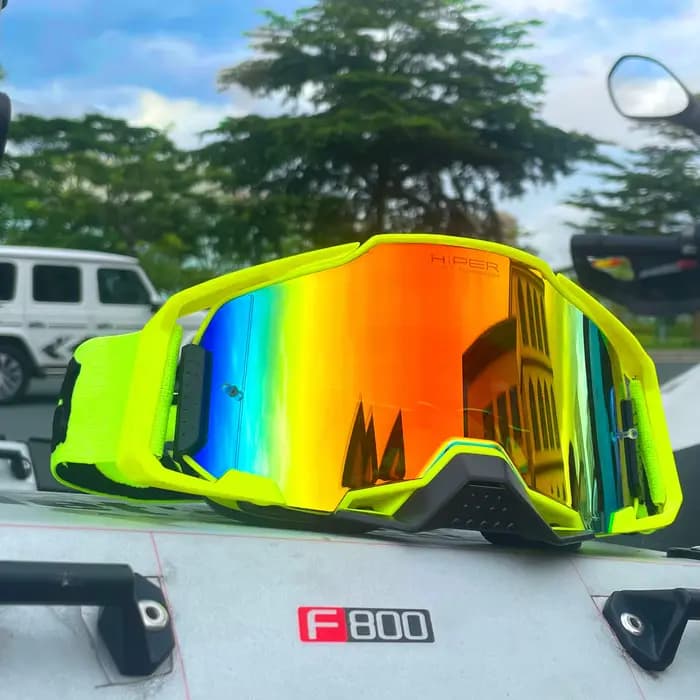 Lunettes de moto à lentilles de remplacement rapide, lentilles antibuée, lunettes de moto tout-terrain ATV MX, compatibles avec tous les casques