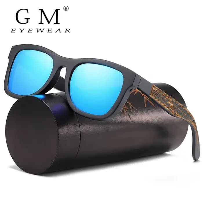 GM nouvelle mode bambou hommes lunettes de soleil rétro Vintage femmes bois