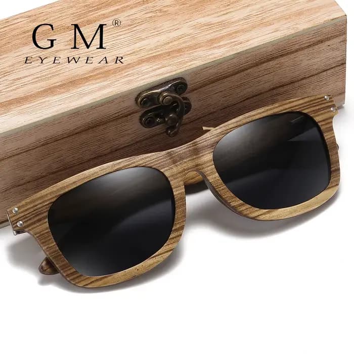 Lunettes de soleil en bambou naturel biodégradable GM