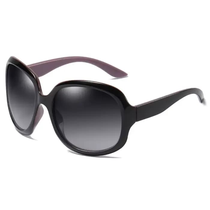 FUQIAN marque Design élégant polarisé surdimensionné rond lunettes de soleil femmes Simple mode grand plastique dames