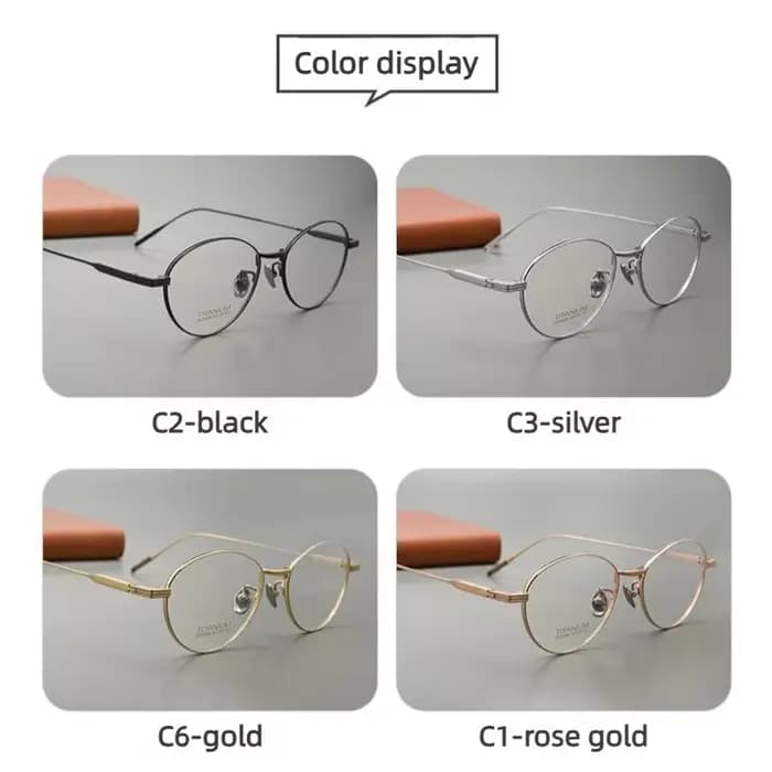 Montures de lunettes coréennes œil-de-chat en titane pour femmes