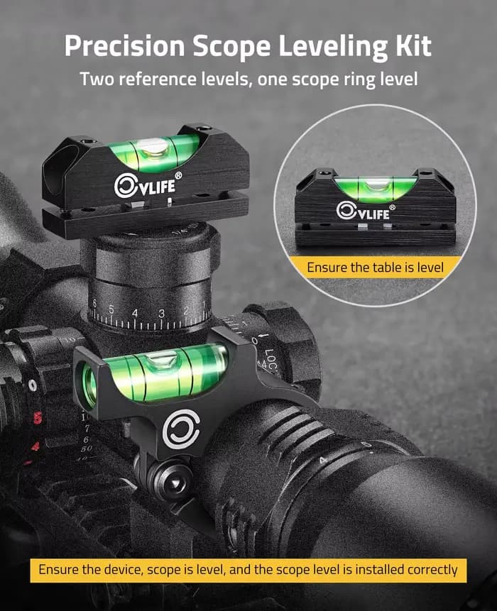 Kit de nivellement de lunette anti-inclinaison pour optiques, niveau de précision magnétique à 2 bulles pour tubes de 30 mm ou 34 mm