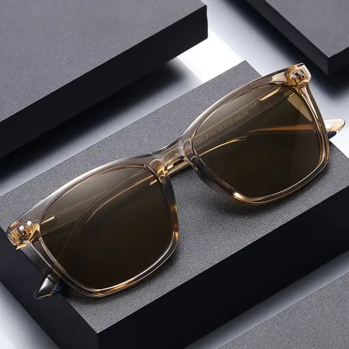 Femmes rétro extérieur lunettes de soleil polarisées pour hommes mode Transparent coréen carré fille conduite