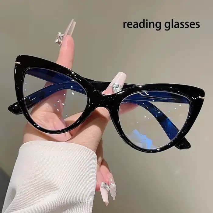 KAMMPT lunettes de lecture œil de chat surdimensionnées mode bloquant la lumière bleue montures optiques Design élégant