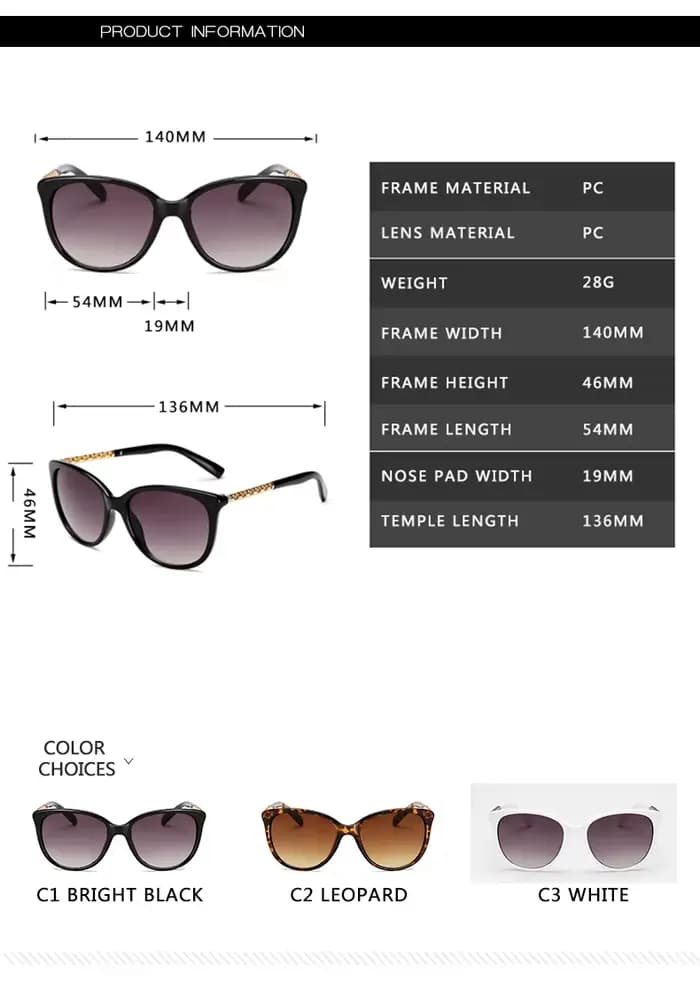 Lunettes de soleil surdimensionnées pour femmes