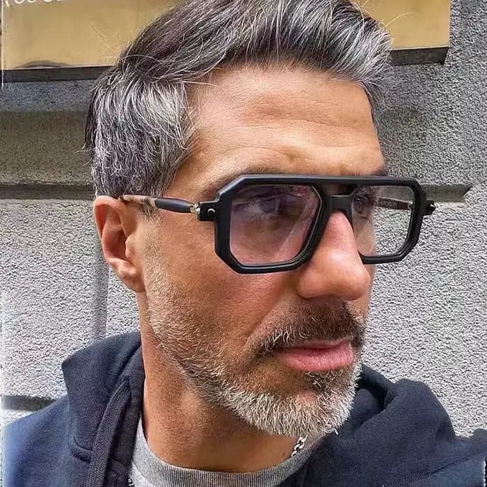 Lunettes à monture épaisse surdimensionnée pour hommes