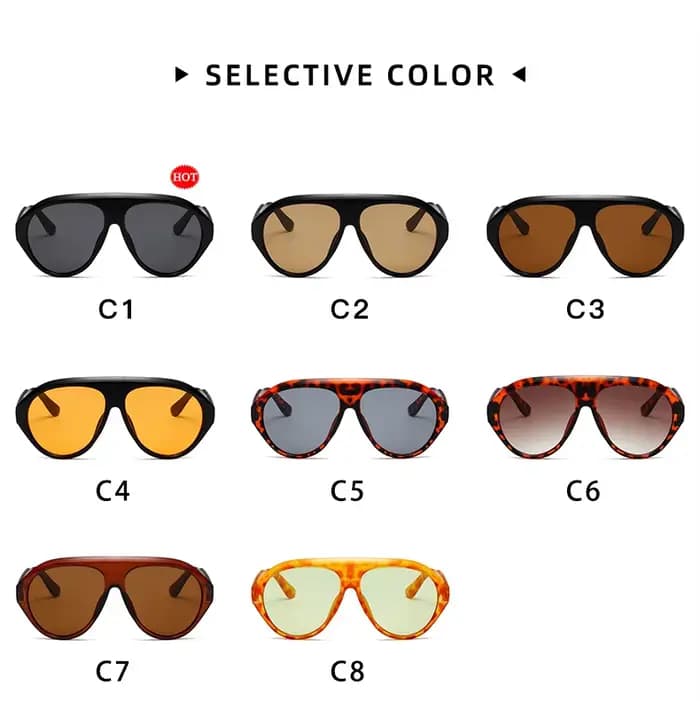 Lunettes de soleil surdimensionnées pour femmes et hommes