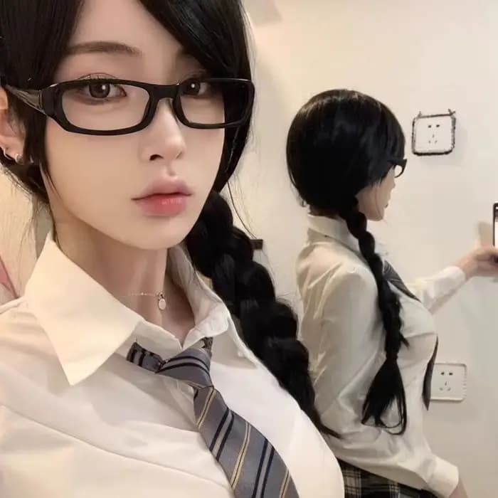 2024 Kroean Harajuku lunettes carrées cadre femmes mode plaine Anti-bleu