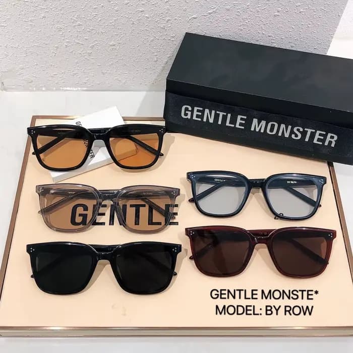 GENTLE MONSTER BY ROW Lunettes de soleil carrées rétro dégradées UV400 pour hommes et femmes
