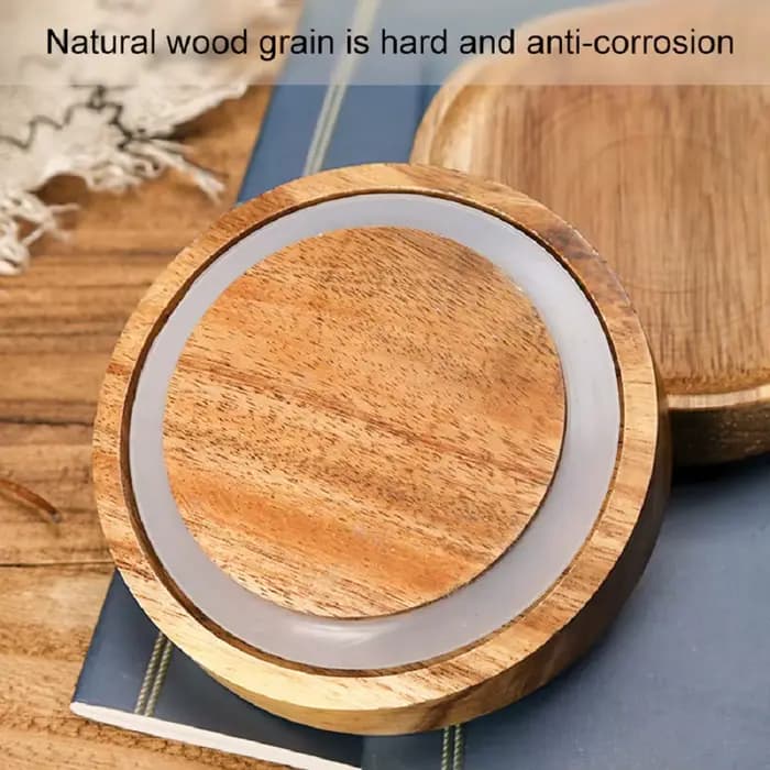 Petits pots de stockage en verre avec couvercles hermétiques, récipient à café avec couvercle en bois, bidon de garde-manger en verre pour haricots, riz, sucre, 1 pièce