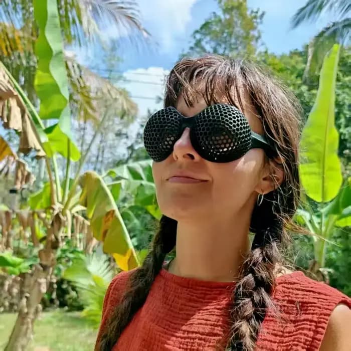 Lunettes amusantes et créatives imprimées en 3D, lunettes colorées à monture creuse pour accessoires de fête et de photographie