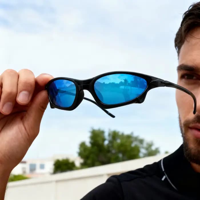 Lunettes de soleil de sport colorées à petite monture futuriste