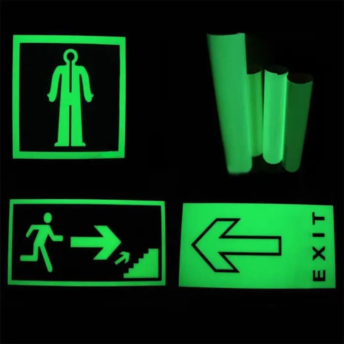 Feuille/rouleau de vinyle auto-adhésive qui brille dans la nuit, 5 couleurs, pour Film lumineux extérieur, tasse murale néon en verre, autocollants de décoration pour la maison