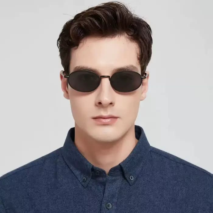 Lunettes de soleil ovales de luxe de marque Steampunk en métal pour femmes et hommes 2026