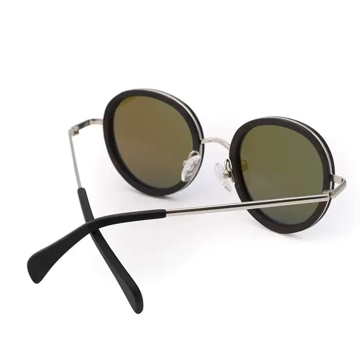 Lunettes de soleil à couche Sandwich en bois d'ébène