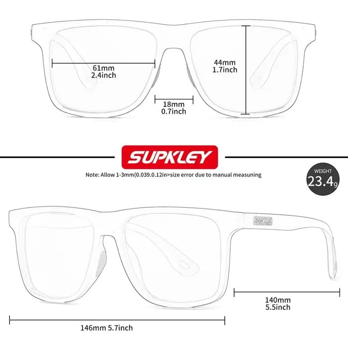 SUPKatteign- Lunettes de soleil de sport polarisées UV400 pour homme