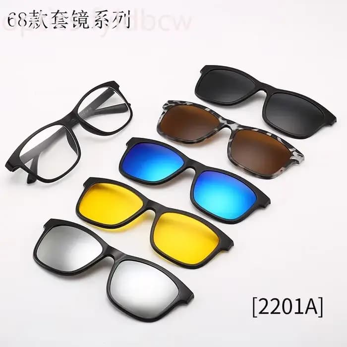 Lunettes de soleil feuille remplaçable polarisée hommes femmes