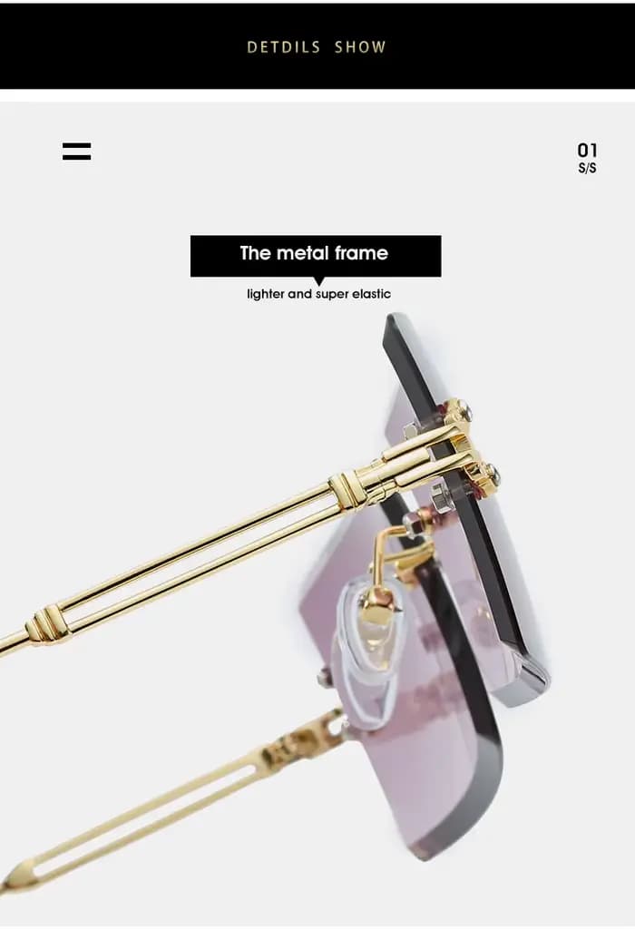 Lunettes de soleil sans monture pour femmes