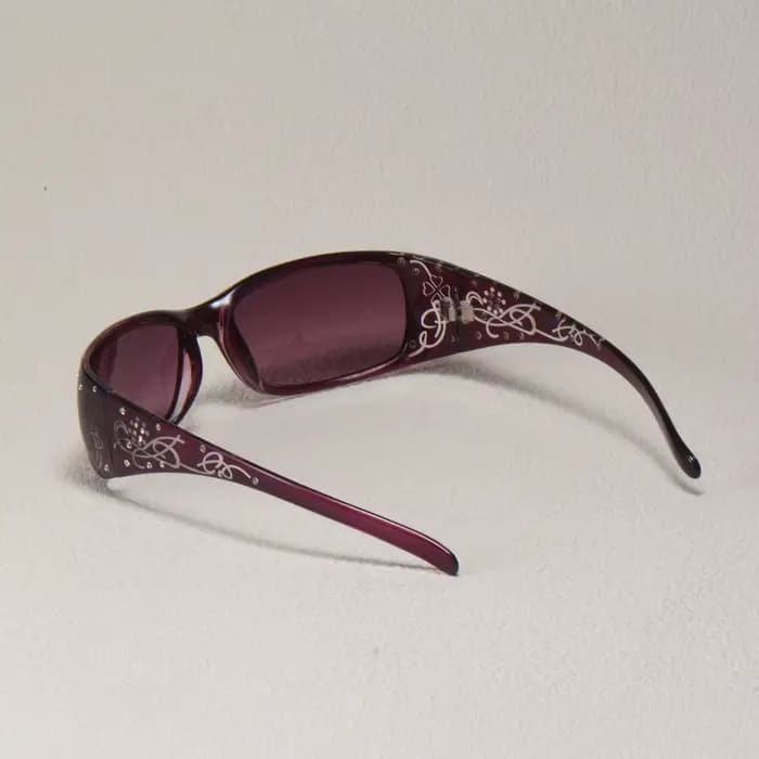 Lunettes de soleil à monture carrée incrustée de diamants