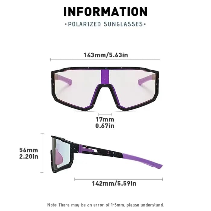 FLYING WAVES Lunettes de soleil de sport photochromiques pour hommes et femmes