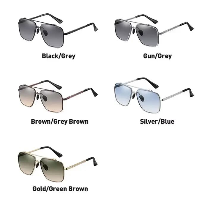 Nouvelle mode pilote lunettes de soleil pour hommes Vintage dégradé grand cadre