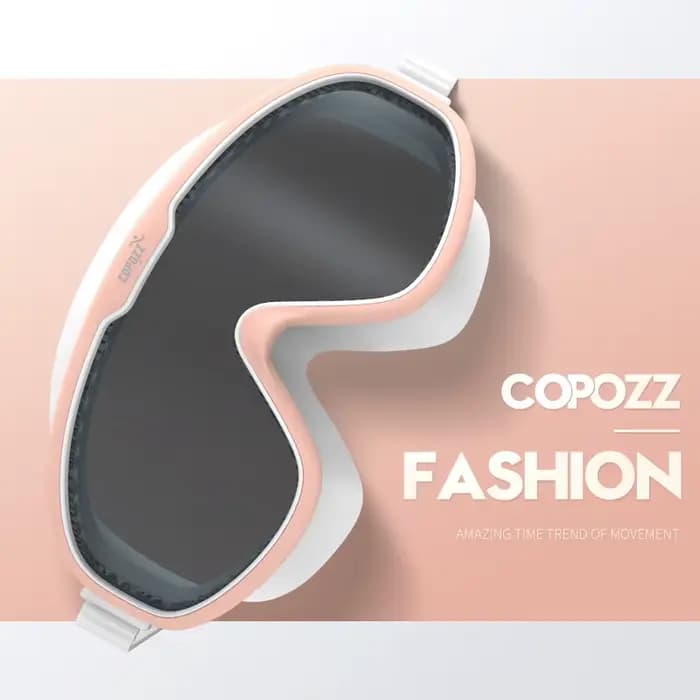 COPOZZ 2025 Lunettes de natation antibuée Lentille de forme entière Protection UV avec grand cadre en silicone