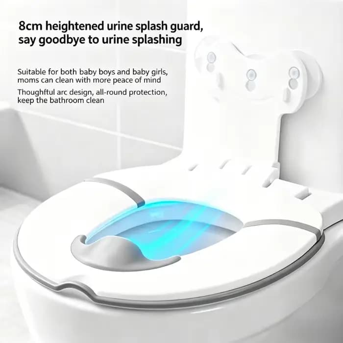 Siège de toilette pliable pour enfants, siège d'apprentissage de la propreté portable avec barrière anti-urine, siège de toilette universel pour enfants avec ventouses
