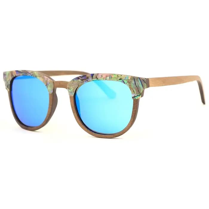 Lunettes de soleil en bois d'ormeau pour hommes et femmes