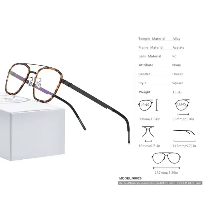 FONEX acétate alliage lunettes cadre hommes marque Design ultraléger carré