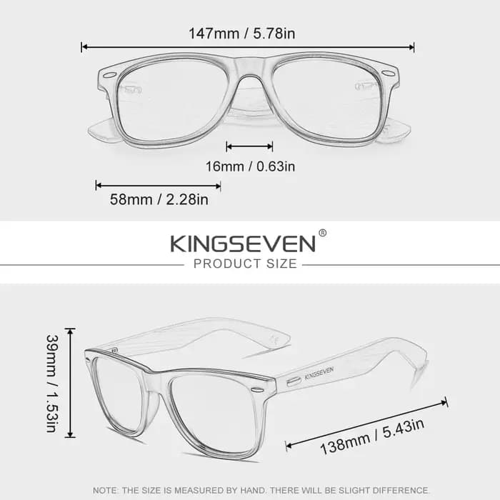 KINGSEVEN Nouvelles Lunettes de Soleil en Bois pour Homme Polarisées Haute Qualité Tendance Hommes UV400 Accessoire de Mode Conduite Extérieur