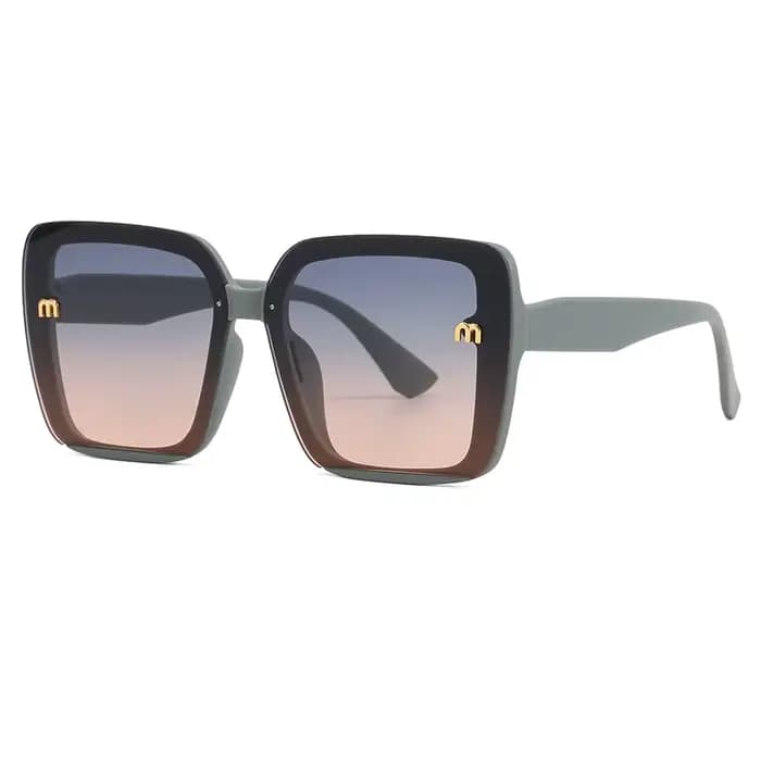 Lunettes de soleil carrées classiques à grand cadre pour hommes et femmes