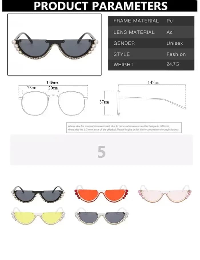 Lunettes de soleil ovales magnifiques pour femmes